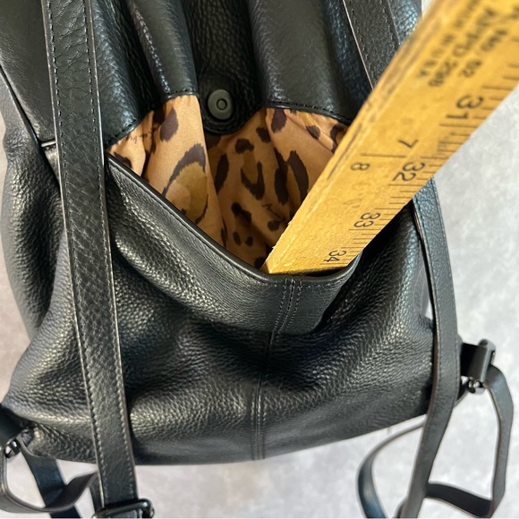 Aimee Kestenberg Backpack Black Pebbled Leather Designer Hobo Bag **See Desc** - Picture 9 of 16